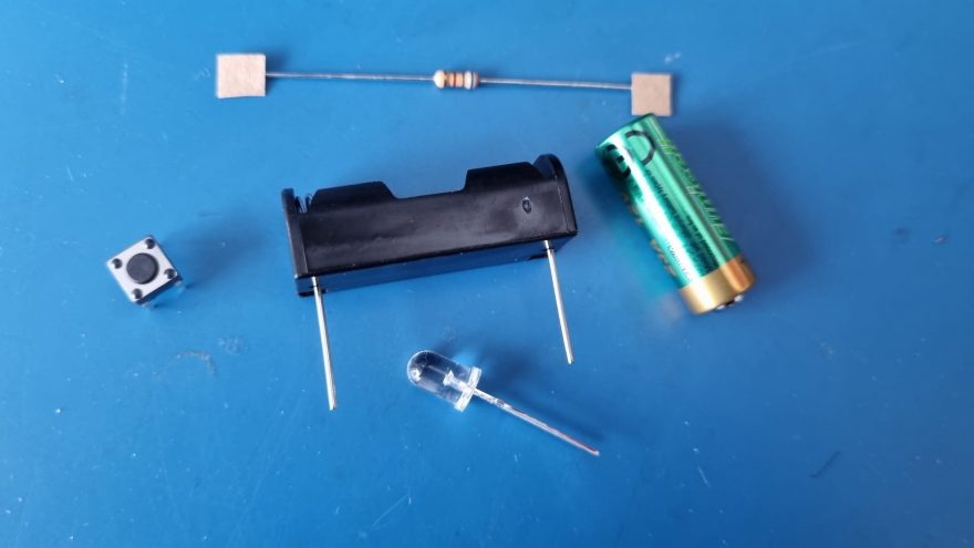 Kit of Parts H006 LED Torch no PCB